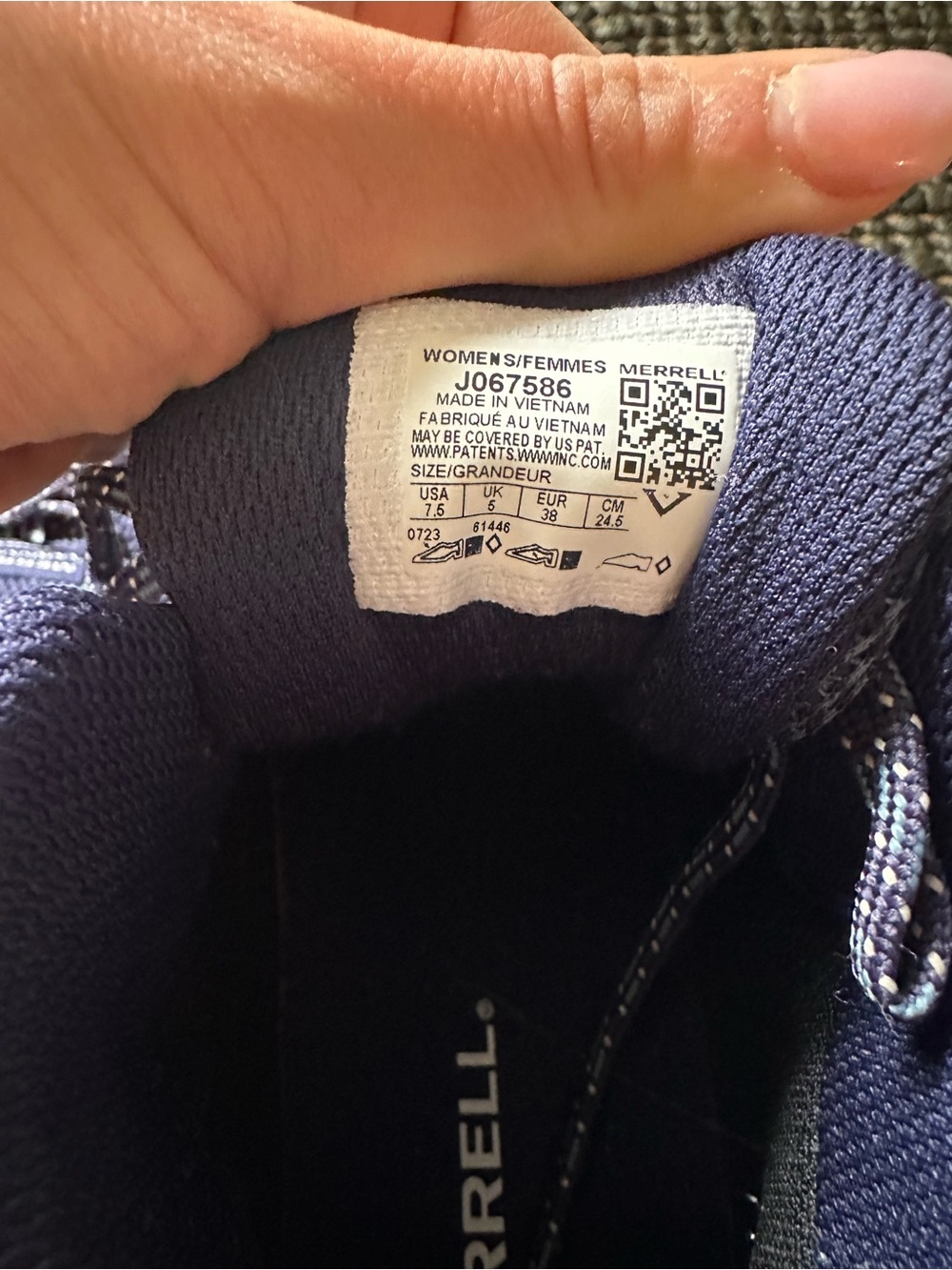 Merrell Navy Blue Antora 3 Trail Sneakers - Picture 4 of 4